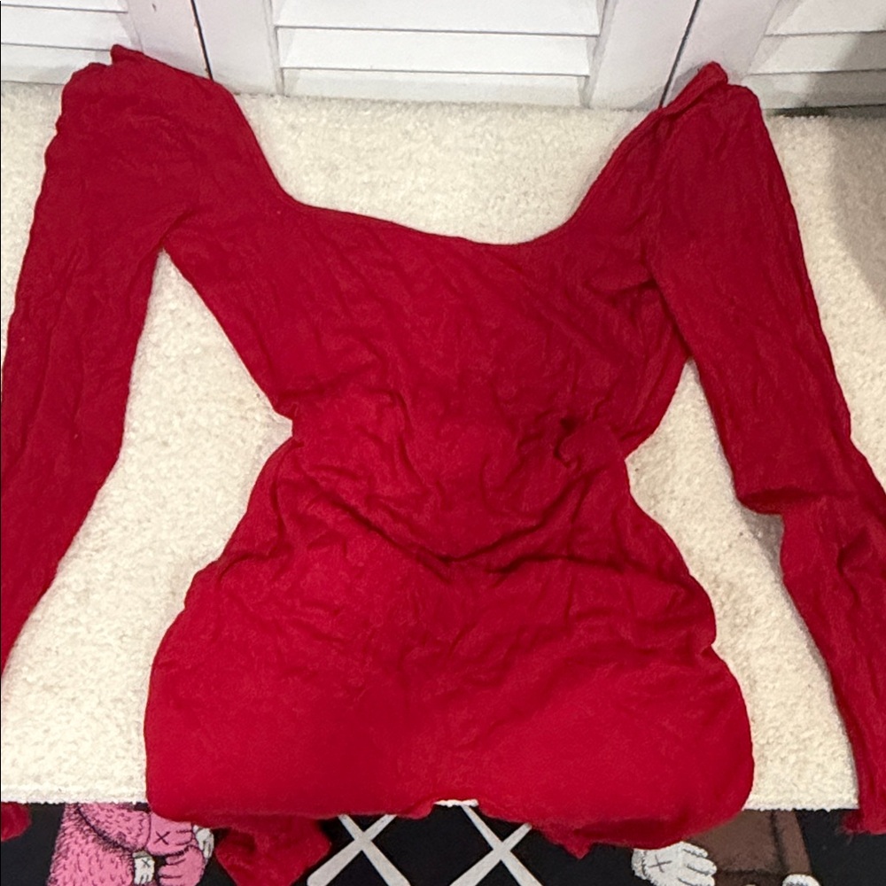 Sasha smoothed snatched Jumpsuit- Red Backless Dress - Picture 4 of 4